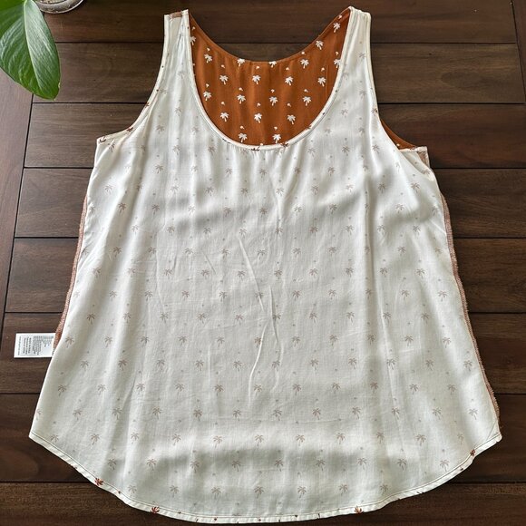Anthropologie Dolan Palm Tree Design Tank Top Medium EUC - Picture 11 of 15
